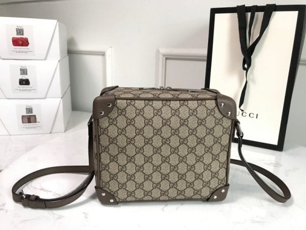 shoulder bag with leather details