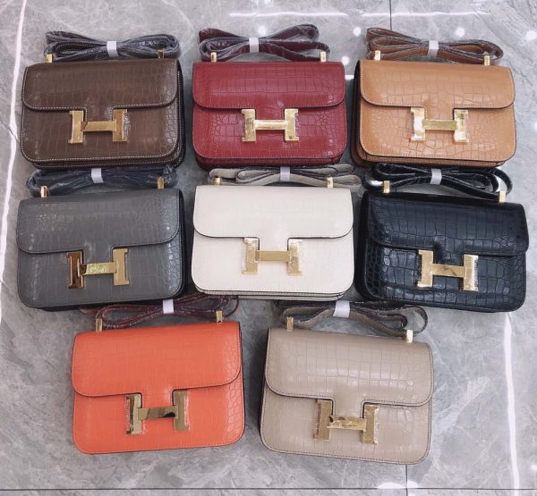 Constance Crocodile Leather Pattern Cross Body Bag