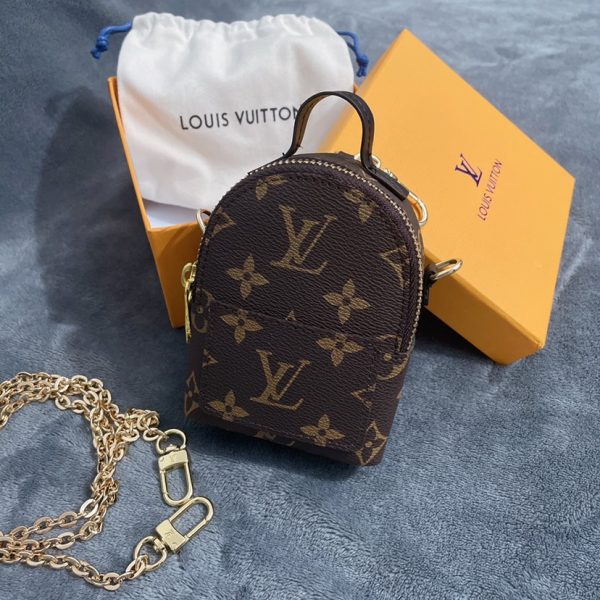 Monogram Bag Charm Chain Coin Wallet K04