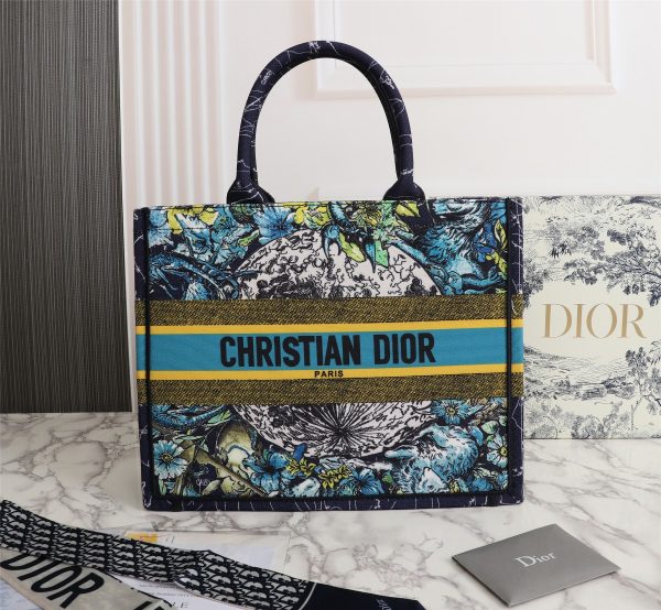 Blue Medium/Large Dior Book Tote- 36/42cm