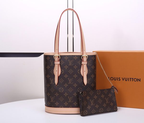 Monogram Bucket PM Tote Bag with wallet