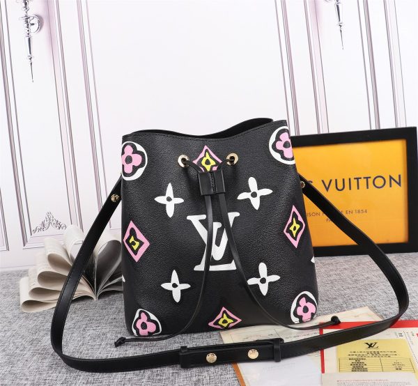 NéoNoé MM bucket bag Black/White