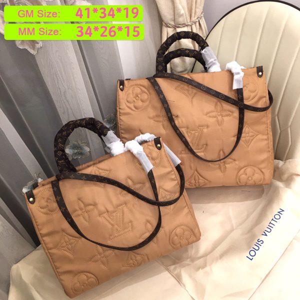 OnTheGO GM Tote Bag- Beige