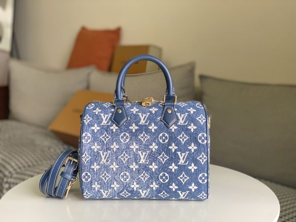 Denim Speedy Bandoulière 25 handbag