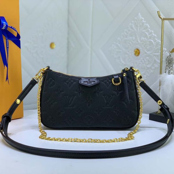 Easy Pouch On Strap- Black/Beige/White