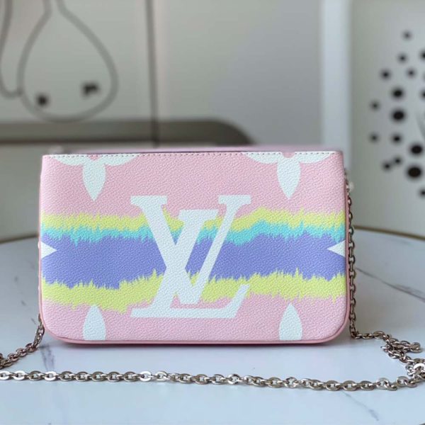 ESCALE DOUBLE ZIP POCHETTE M80787 PINK/RED/BLUE