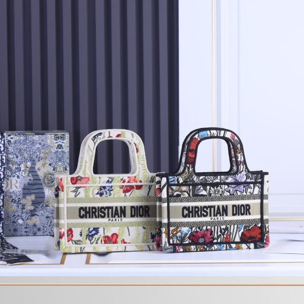 Multicolor Mizza Embroidery Mini Book Tote