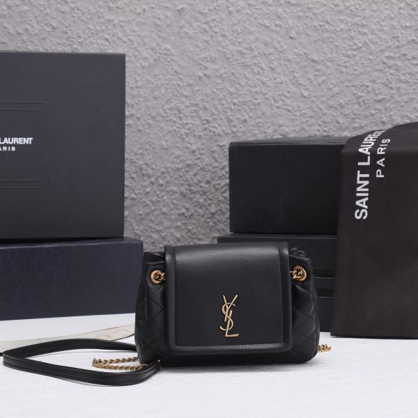 Mini Nolita bag In Lambskin- Black/White