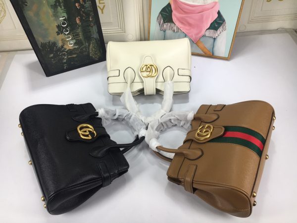 Small top handle bag with Double G