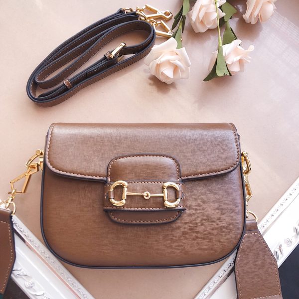Horsebit 1955 mini bag Brown/Black/White
