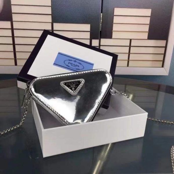 metallic leather mini bag