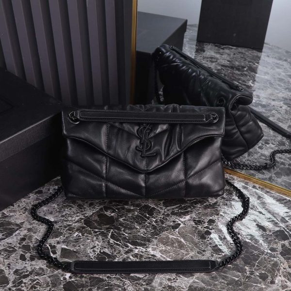 Puffer Small Chain Bag Black/Silver
