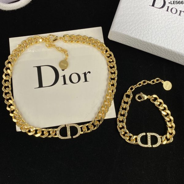 Dior Necklace Bracelet Set
