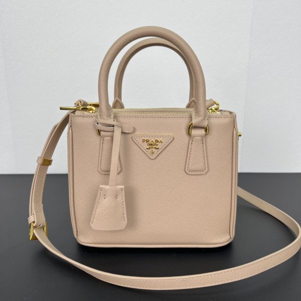 Prada Galleria Saffiano leather mini-bag beige