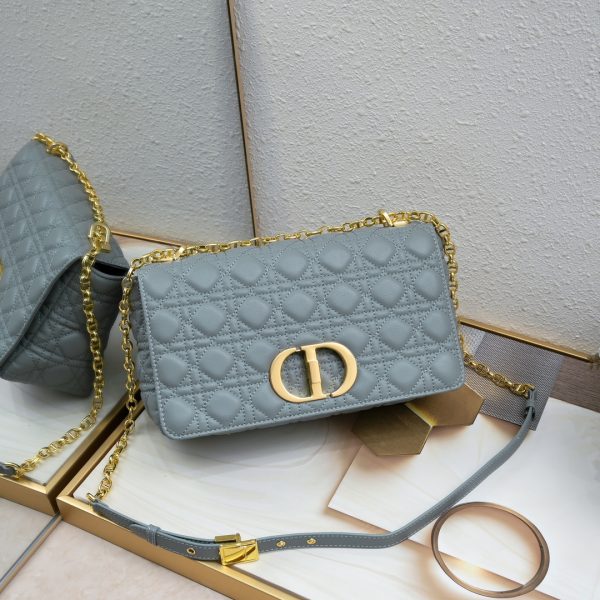 LARGE DR CARO BAG beige/blue