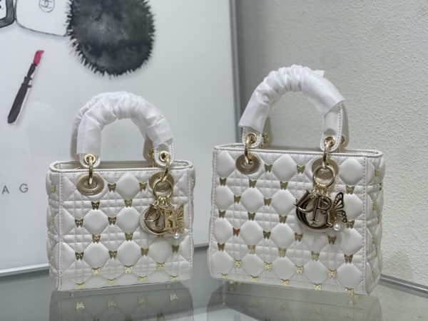 Small/Mini Lady Dior Bag White