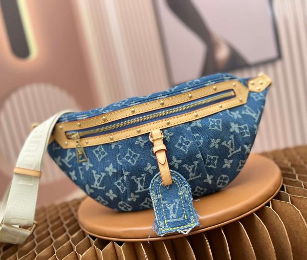 New LV Remix Monogram Denim High Rise bumbag