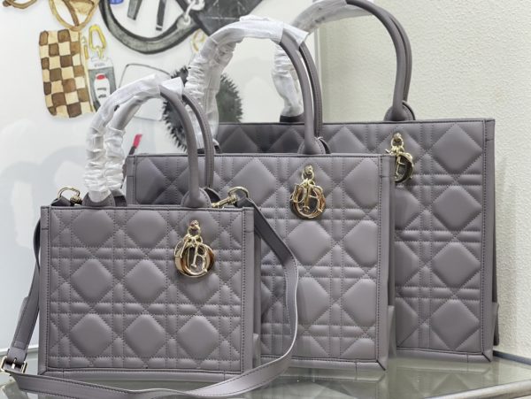 Large/Medium/Small Book Tote Gray