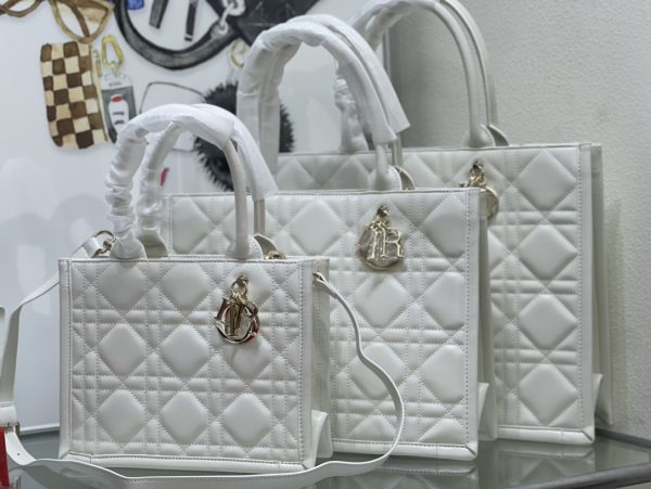 Large/Medium/Small Book Tote White