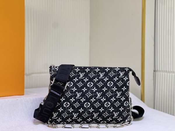 Denim Coussin PM handbag Black
