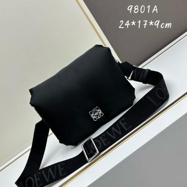 AAA- Puffer Goya bag in Nylon- Black/Green