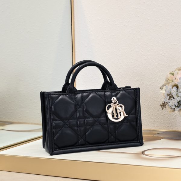 Mini Dior Book Tote black calfskin