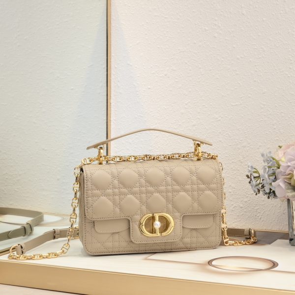 Small Dior Jolie Top Handle Bag beige