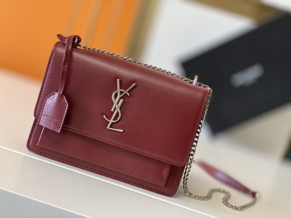 Sunset Medium In Smooth Leather wine red