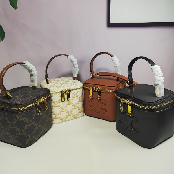 Mini Vanity Case In Triomphe Canvas And Calfskin