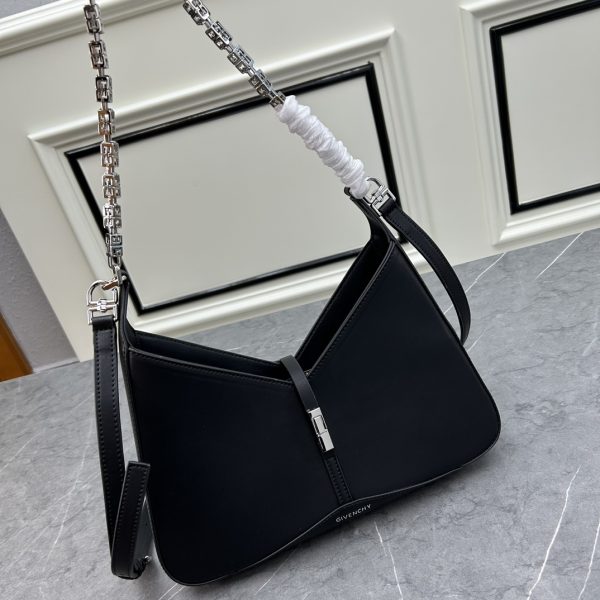 Small Cut Out bag with chain black