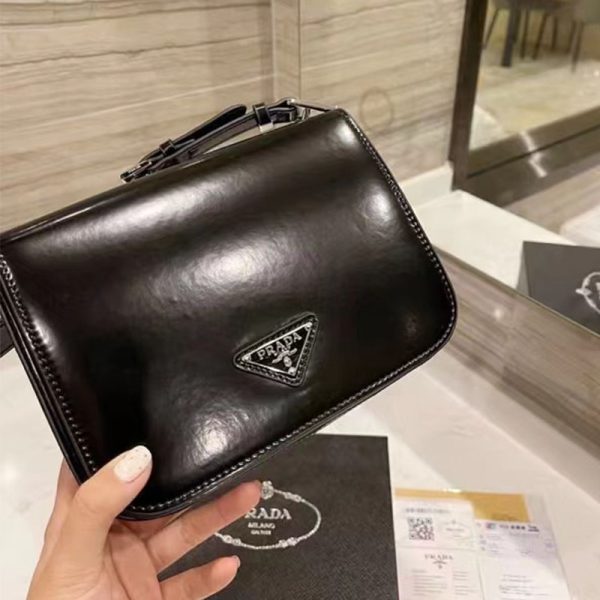Brushed leather Shoulder Bag