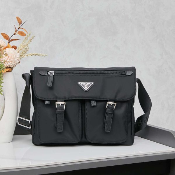 Re-Nylon and Saffiano leather shoulder bag 2VD768