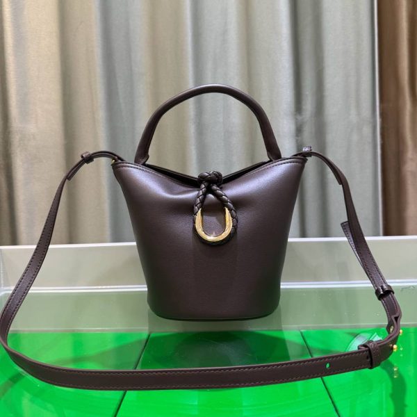 Small Liberta Bucket Cross-body bucket bag- Brown