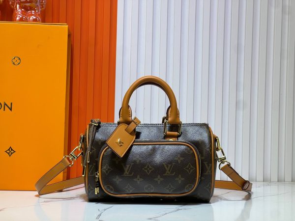 Keepall Bandoulière 25 with Outside Zipped Pocket- Brown
