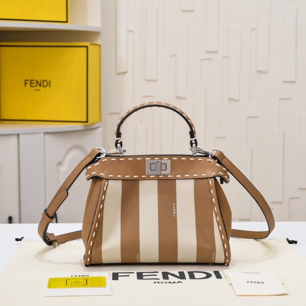 Peekaboo Mini Beige Womens Handbag