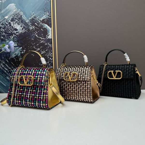 Garavani Mini Vsling Woven Handbag