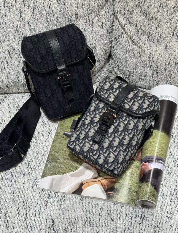 Mini Dior Hit the Road Vertical Messenger Bag with Flap