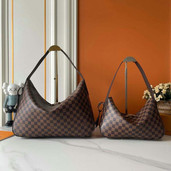 Slouchy PM/MM Damier Azur- Brown