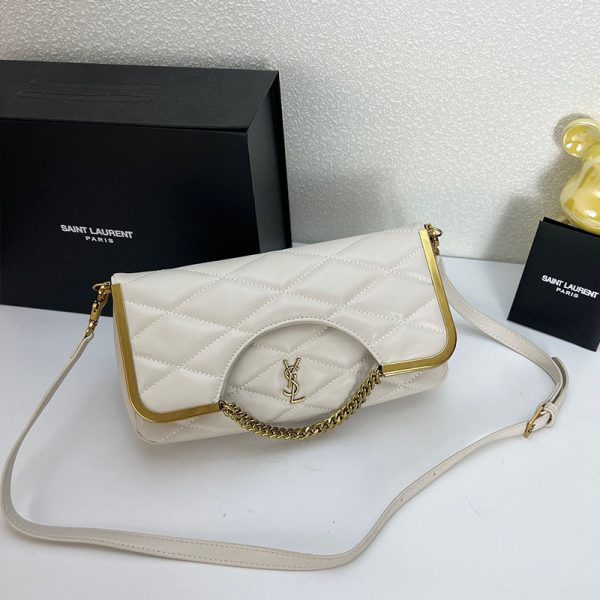 87 Quilted Shoulder Bag white