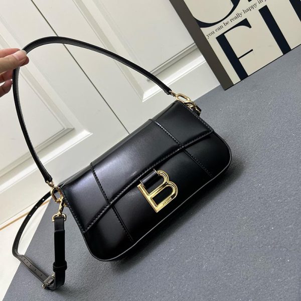 Hourglass Sling Bag Small-gold hardware black