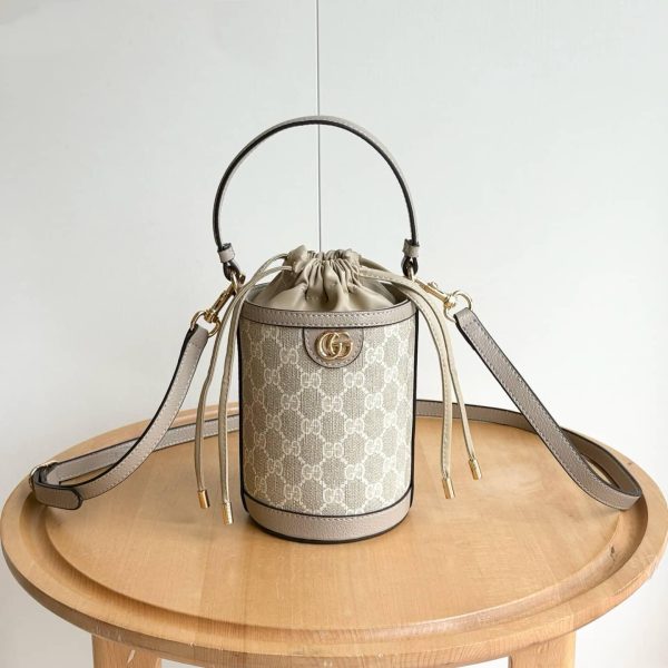 Ophidia Mini Bucket Bag beige