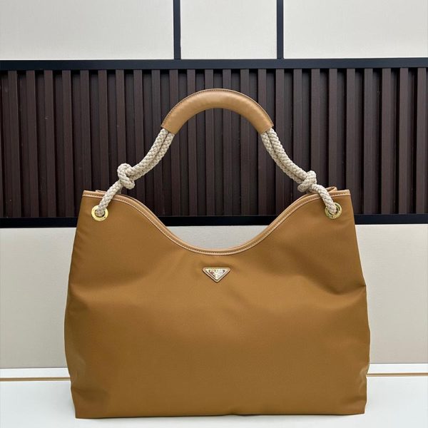 Prada Mariner large Re-Nylon shoulder bag brown