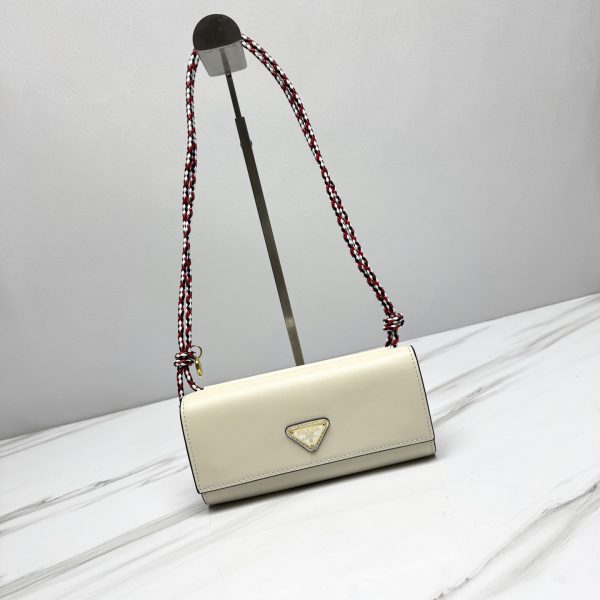Wallet with leather shoulder strap