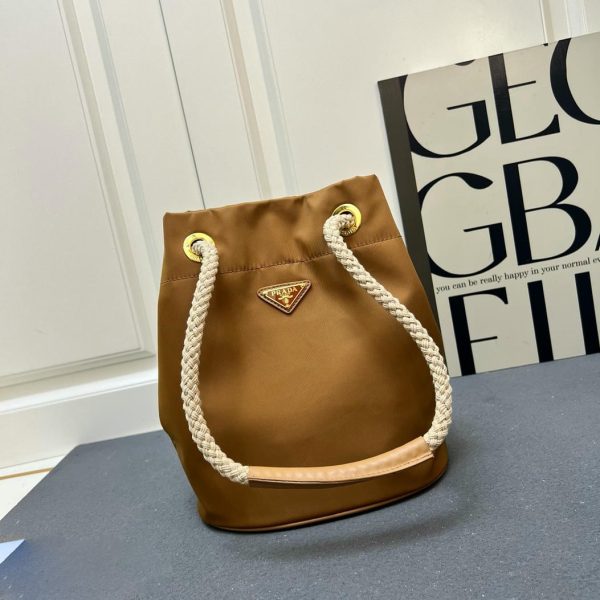 Prada Mariner Re-Nylon small bucket bag Brown