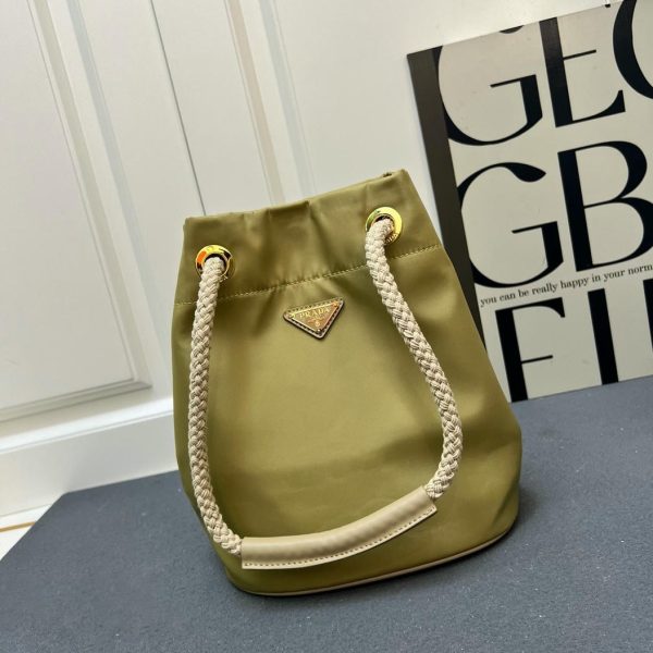 Prada Mariner Re-Nylon small bucket bag Khaki Green