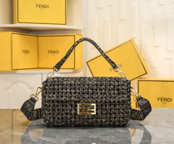 Baguette Interlace bag brown