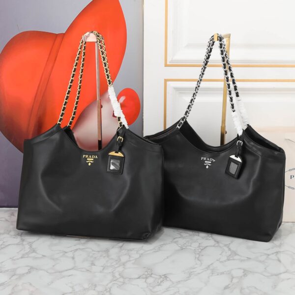 Large leather tote bag