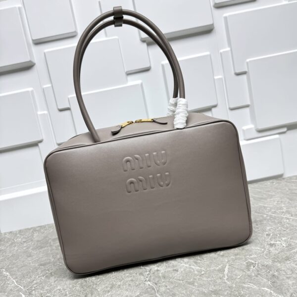MiuMiu Leather Beau bag gray