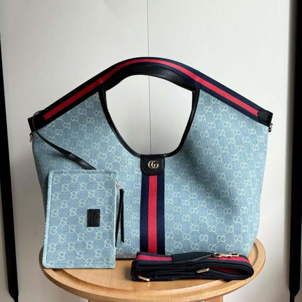 Gucci Giglio large tote bag Sky Blue