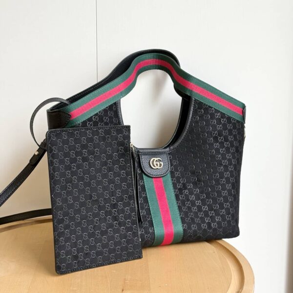 Gucci Giglio small tote bag suede black